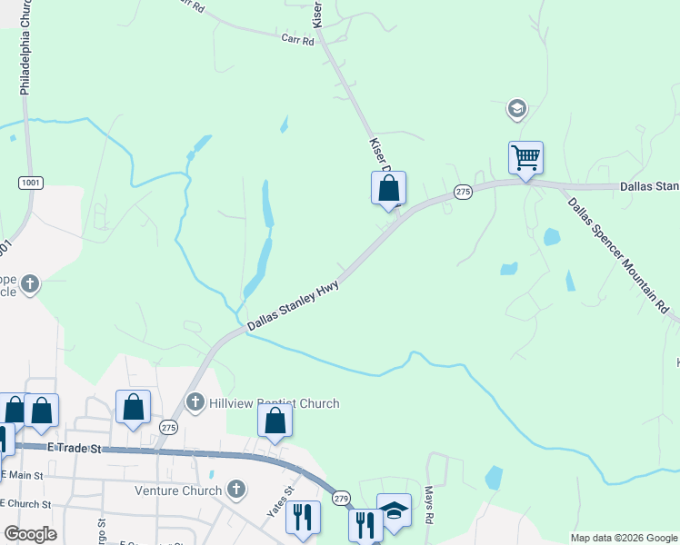 map of restaurants, bars, coffee shops, grocery stores, and more near 667 Dallas Stanley Highway in Dallas