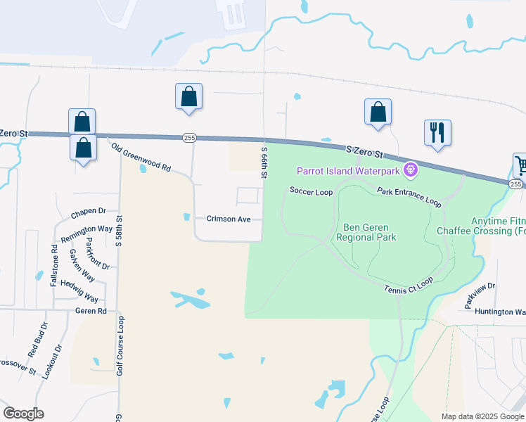 map of restaurants, bars, coffee shops, grocery stores, and more near 6134 South 66th Street in Fort Smith