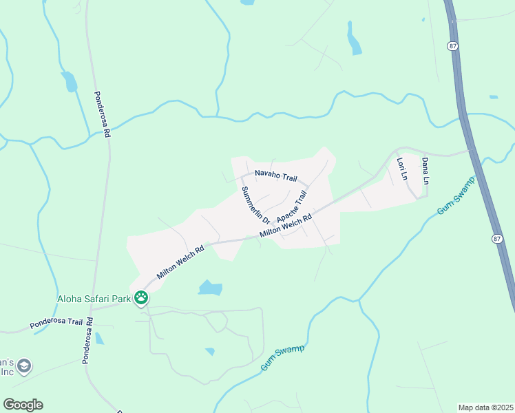 map of restaurants, bars, coffee shops, grocery stores, and more near 18 Oak Forest Drive in Sanford