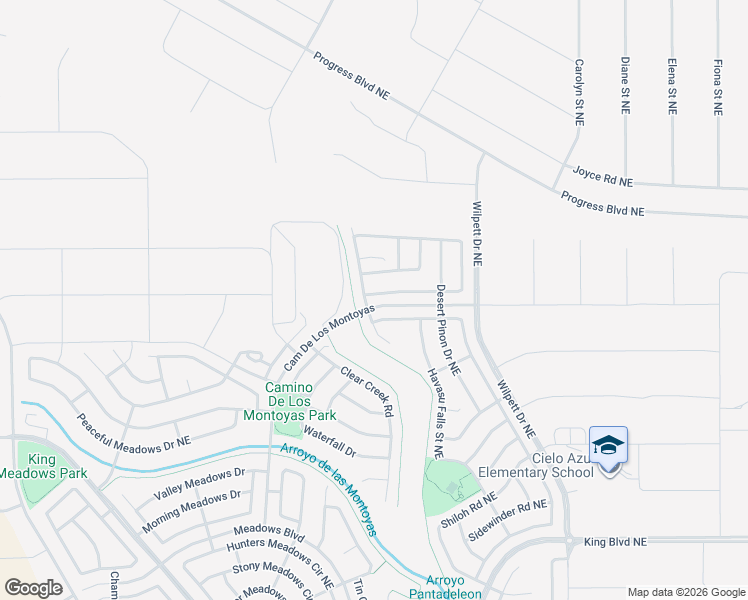 map of restaurants, bars, coffee shops, grocery stores, and more near 1008 Desert Paintbrush Loop in Rio Rancho