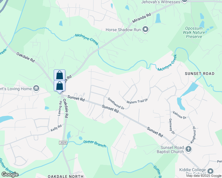 map of restaurants, bars, coffee shops, grocery stores, and more near 2026 Sunset Village Drive in Charlotte