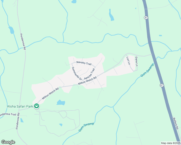 map of restaurants, bars, coffee shops, grocery stores, and more near 123 Apache Trail in Sanford