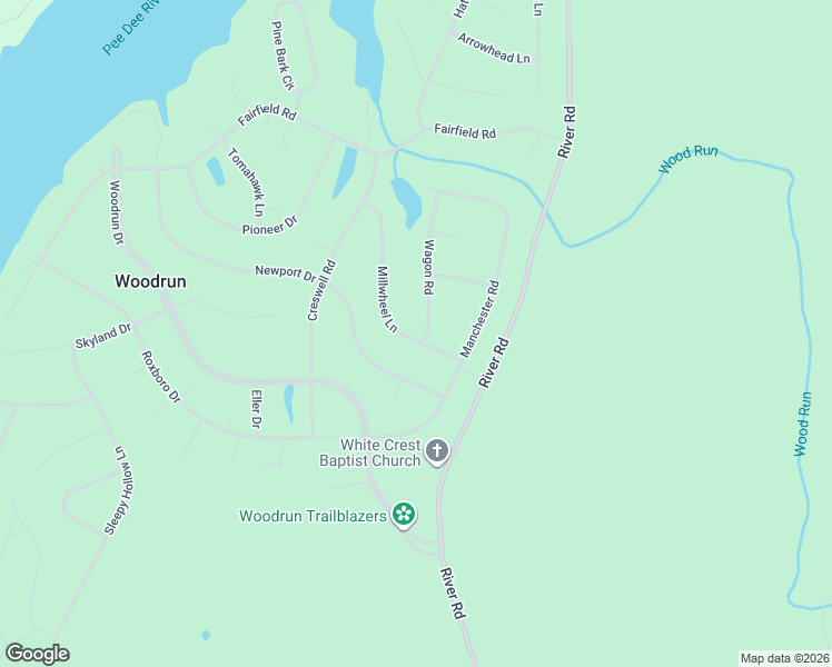 map of restaurants, bars, coffee shops, grocery stores, and more near 111 Wagon Road in Mount Gilead