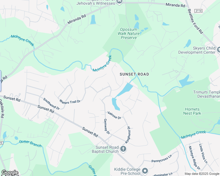 map of restaurants, bars, coffee shops, grocery stores, and more near 6629 Rustic View Court in Charlotte