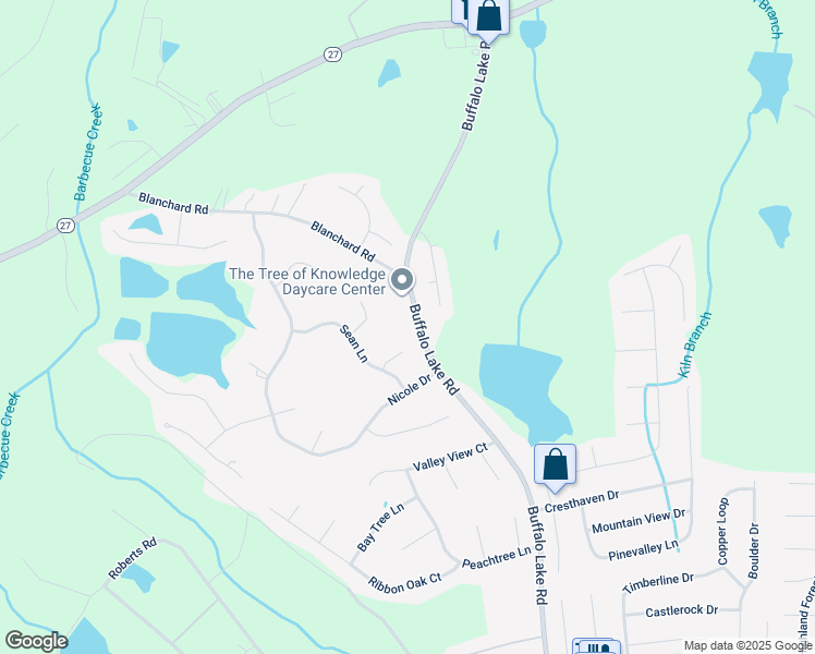 map of restaurants, bars, coffee shops, grocery stores, and more near 690 Buffalo Lake Road in Sanford