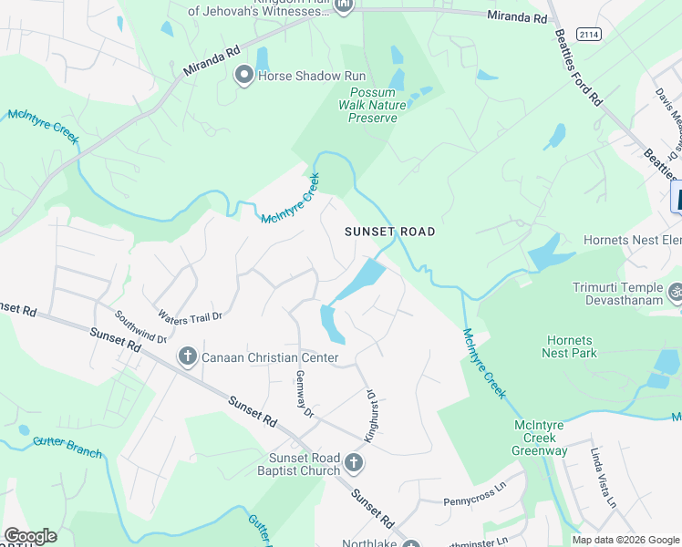 map of restaurants, bars, coffee shops, grocery stores, and more near 1829 Hamilton Forest Drive in Charlotte