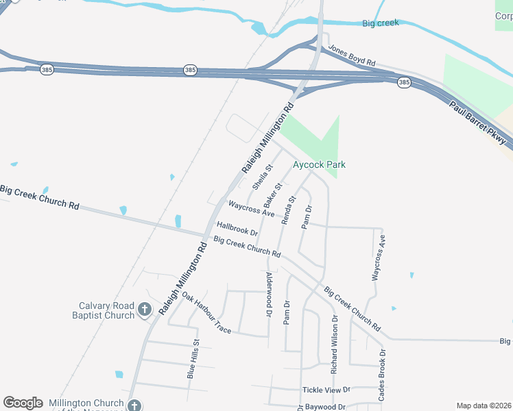 map of restaurants, bars, coffee shops, grocery stores, and more near 4818 Waycross Avenue in Millington