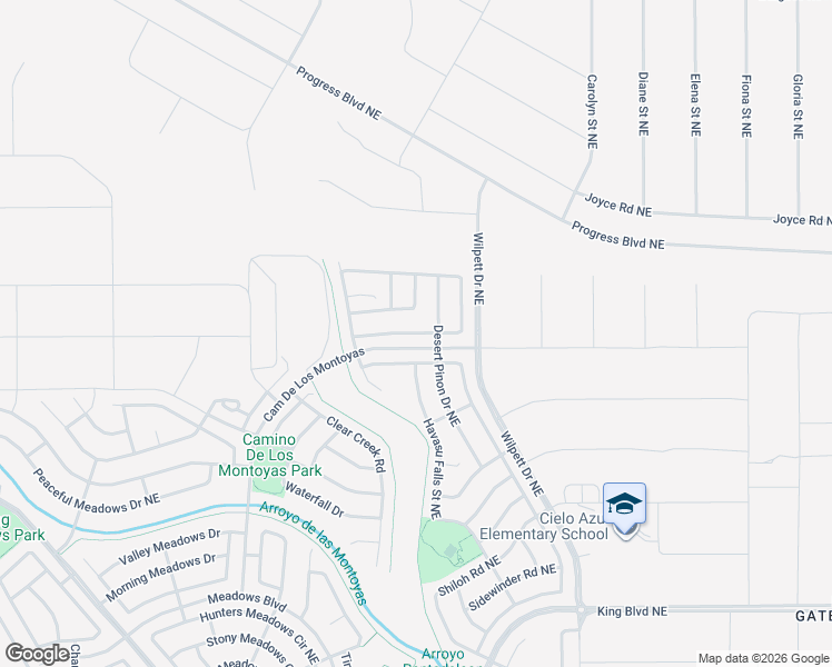 map of restaurants, bars, coffee shops, grocery stores, and more near Desert Paintbrush Loop in Rio Rancho