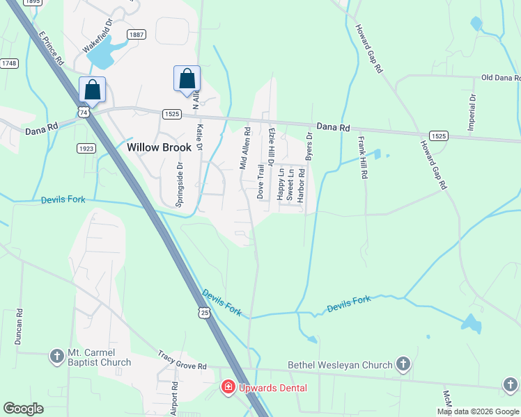 map of restaurants, bars, coffee shops, grocery stores, and more near 603 Madison Lane in Hendersonville