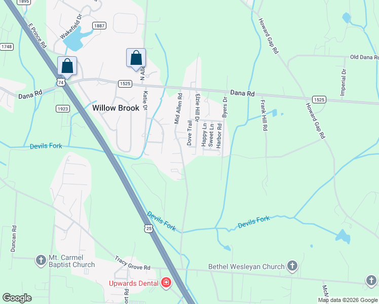 map of restaurants, bars, coffee shops, grocery stores, and more near 603 Madison Lane in Hendersonville