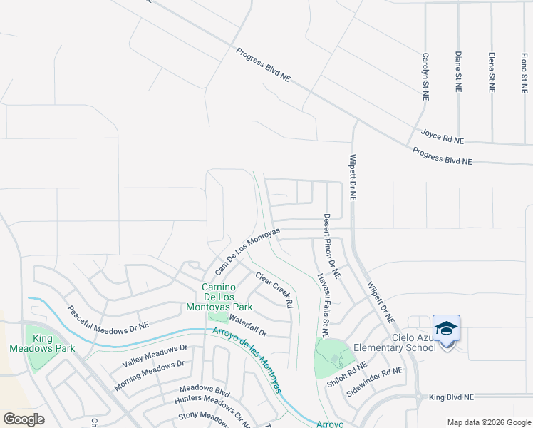 map of restaurants, bars, coffee shops, grocery stores, and more near 1008 Desert Paintbrush Loop in Rio Rancho