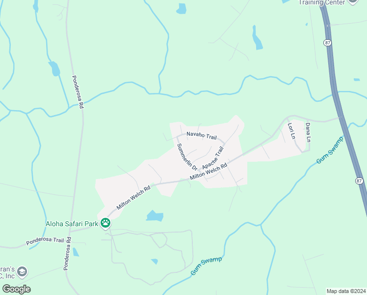 map of restaurants, bars, coffee shops, grocery stores, and more near 172 Summerlin Drive in Sanford