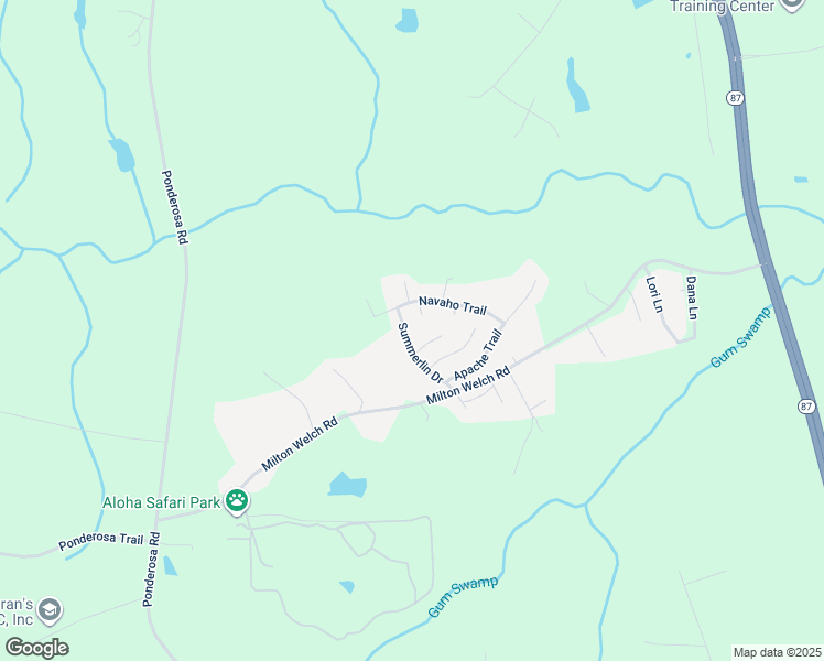 map of restaurants, bars, coffee shops, grocery stores, and more near 172 Summerlin Drive in Sanford