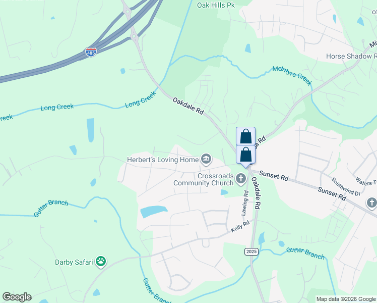 map of restaurants, bars, coffee shops, grocery stores, and more near 6600 Pargo Road in Charlotte