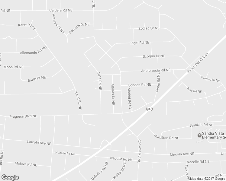 map of restaurants, bars, coffee shops, grocery stores, and more near Alturas Drive Northeast in Rio Rancho