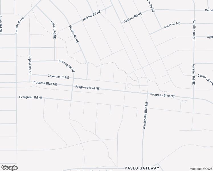 map of restaurants, bars, coffee shops, grocery stores, and more near Overview Road NorthEast in Rio Rancho