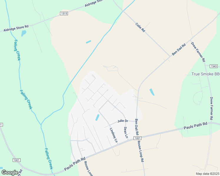 map of restaurants, bars, coffee shops, grocery stores, and more near 3305 Sarah Lane in La Grange