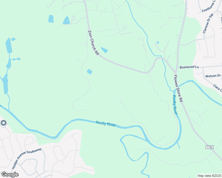 map of restaurants, bars, coffee shops, grocery stores, and more near 6460 Zion Church Road in Concord