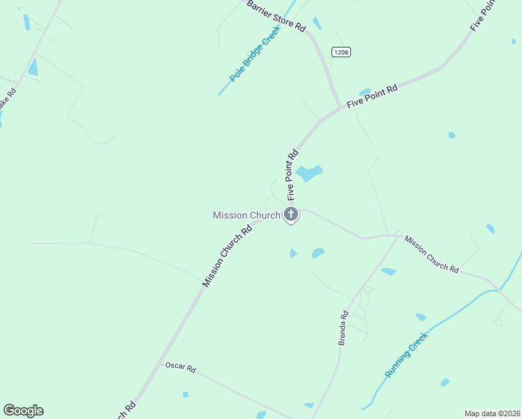 map of restaurants, bars, coffee shops, grocery stores, and more near 12369-12419 Mission Church Road in Locust