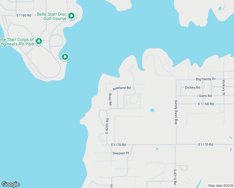 map of restaurants, bars, coffee shops, grocery stores, and more near 420676 East 1166 Road in Eufaula