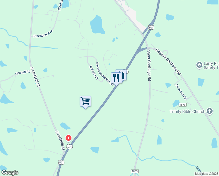 map of restaurants, bars, coffee shops, grocery stores, and more near 4530 U.S. 15 in Carthage