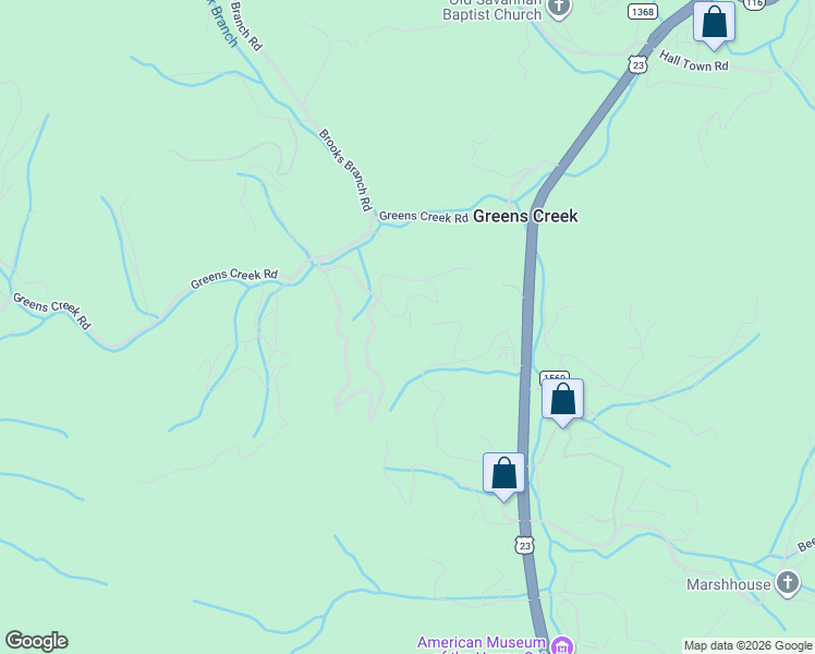 map of restaurants, bars, coffee shops, grocery stores, and more near 296 Ivy Ridge Circle in Sylva