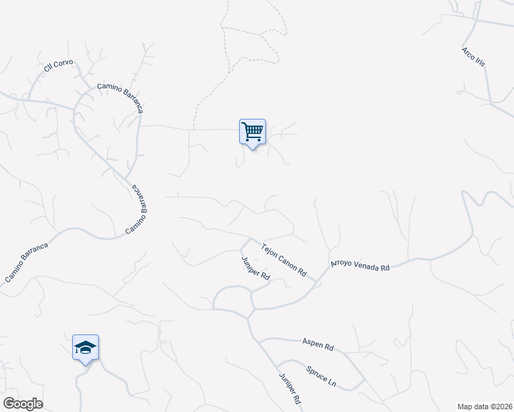 map of restaurants, bars, coffee shops, grocery stores, and more near 17 Cienega Canyon Road in Placitas
