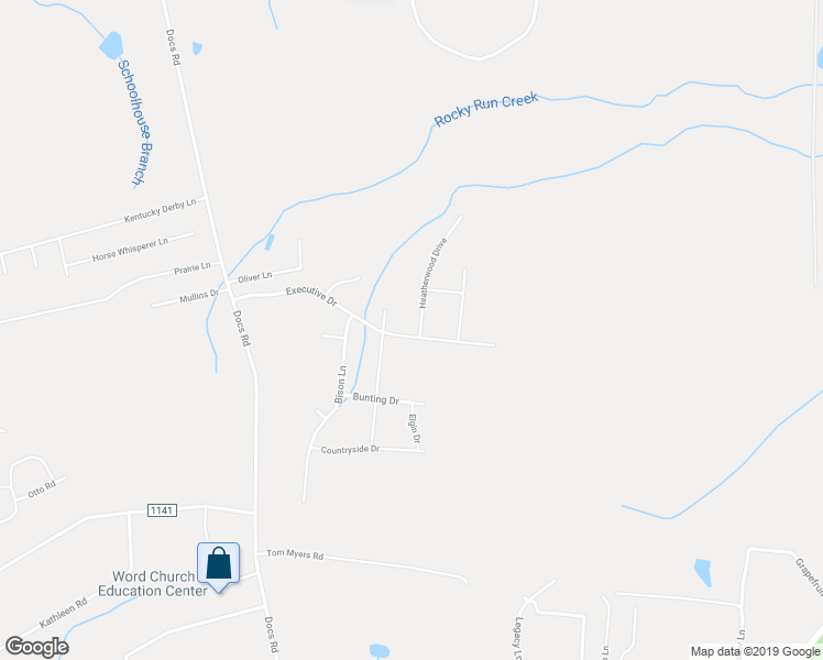 map of restaurants, bars, coffee shops, grocery stores, and more near 19 Heatherwood Drive in Lillington