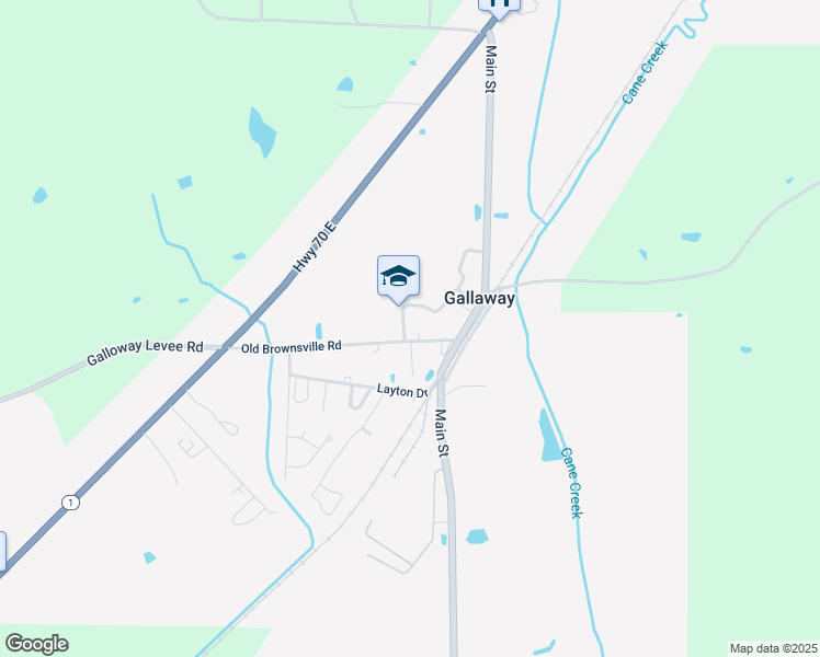 map of restaurants, bars, coffee shops, grocery stores, and more near 364 Watson Drive Extension in Gallaway