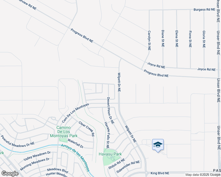 map of restaurants, bars, coffee shops, grocery stores, and more near 4016 Desert Pinon Drive Northeast in Rio Rancho