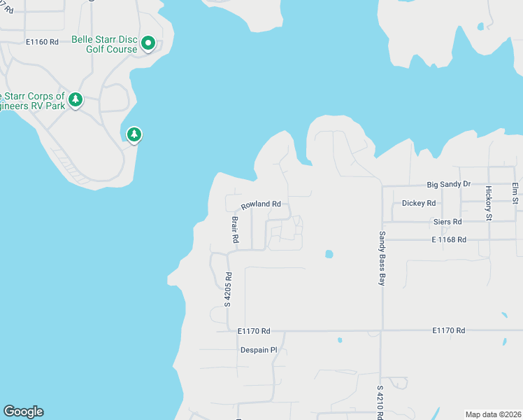 map of restaurants, bars, coffee shops, grocery stores, and more near 420676 East 1166 Road in Eufaula