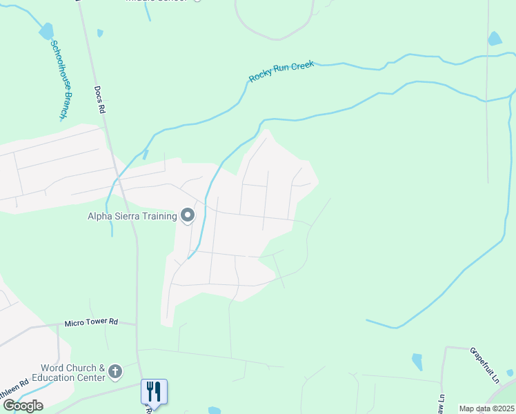 map of restaurants, bars, coffee shops, grocery stores, and more near 43 Hopeland Dr in Lillington