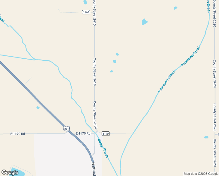 map of restaurants, bars, coffee shops, grocery stores, and more near 16115 County Street 2610 in Lookeba