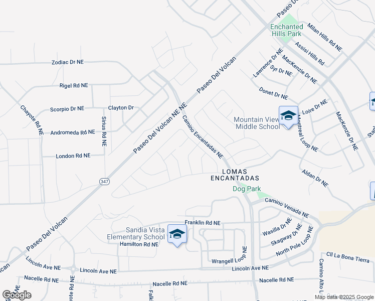 map of restaurants, bars, coffee shops, grocery stores, and more near 4119 Cleary Court Northeast in Rio Rancho