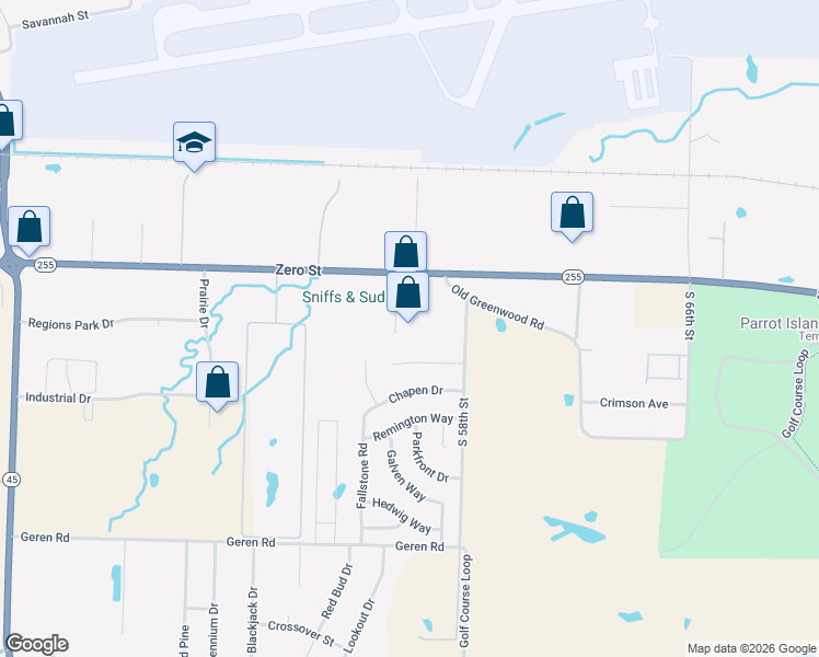 map of restaurants, bars, coffee shops, grocery stores, and more near 5909 Remington Circle in Fort Smith