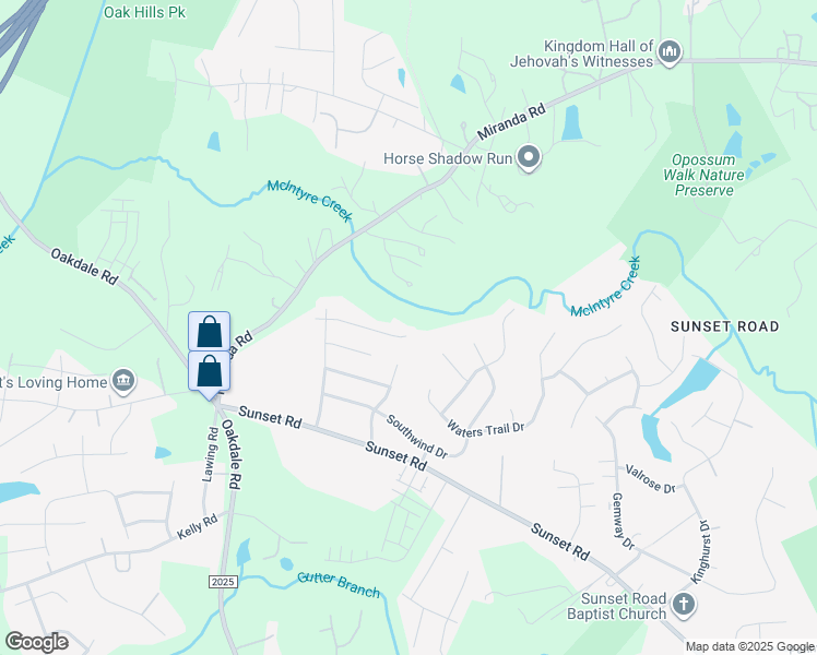 map of restaurants, bars, coffee shops, grocery stores, and more near 1441 Mandy Place Court in Charlotte