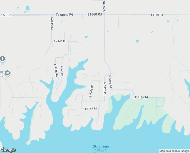 map of restaurants, bars, coffee shops, grocery stores, and more near East 1165 Road in Eufaula