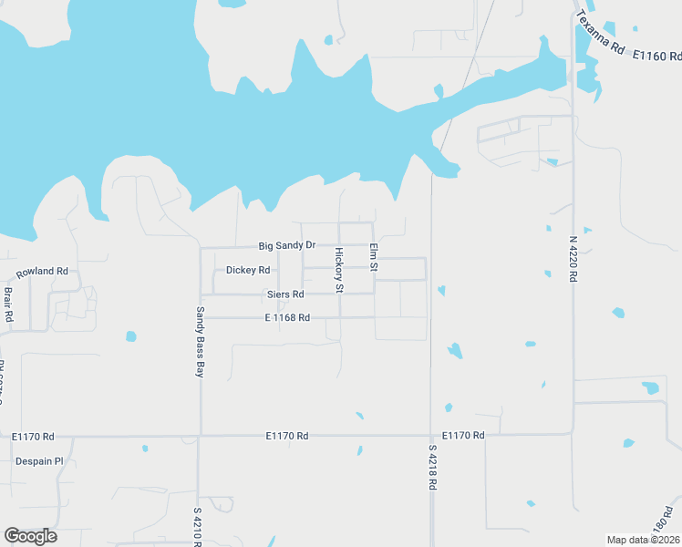 map of restaurants, bars, coffee shops, grocery stores, and more near 1905 Hickory Street in Eufaula