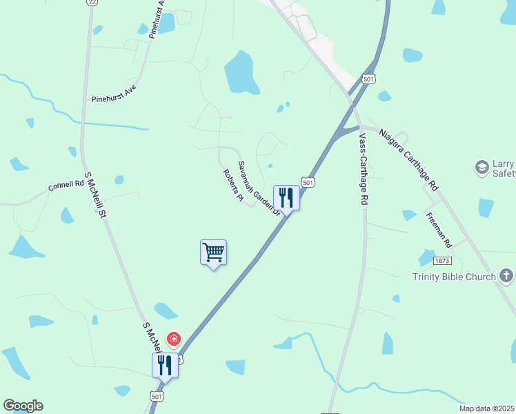 map of restaurants, bars, coffee shops, grocery stores, and more near 4530 U.S. 15 in Carthage