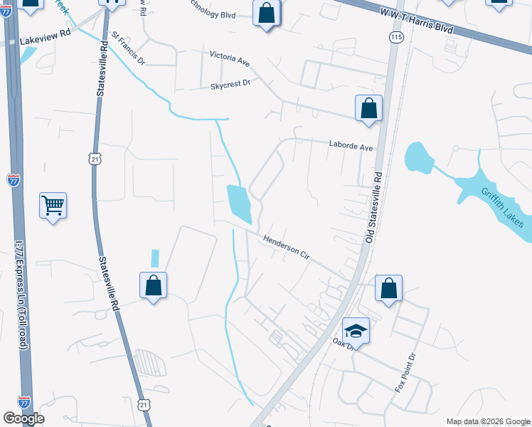 map of restaurants, bars, coffee shops, grocery stores, and more near 5739 Laborde Avenue in Charlotte