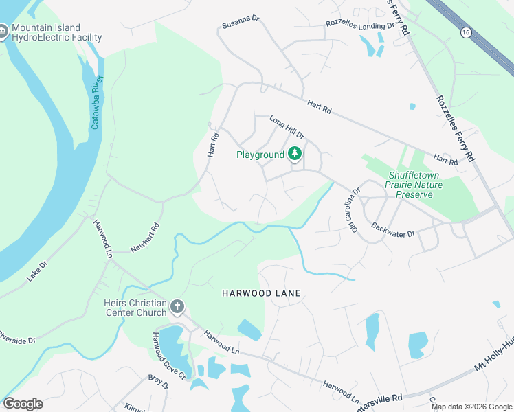 map of restaurants, bars, coffee shops, grocery stores, and more near 10624 Carver Falls Road in Charlotte