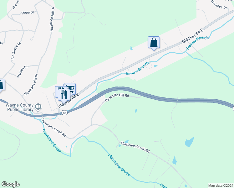 map of restaurants, bars, coffee shops, grocery stores, and more near in Waynesboro