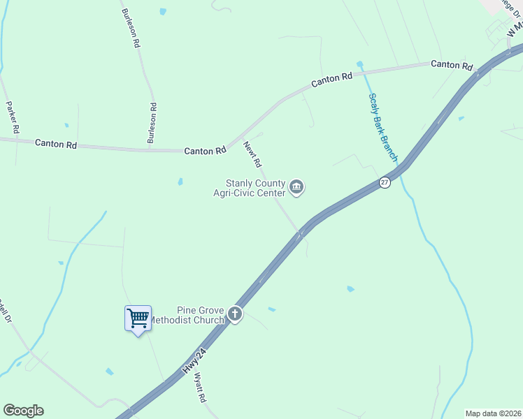 map of restaurants, bars, coffee shops, grocery stores, and more near 26045 Newt Road in Albemarle