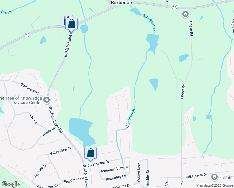 map of restaurants, bars, coffee shops, grocery stores, and more near 75 Rolling Stone Court in Sanford