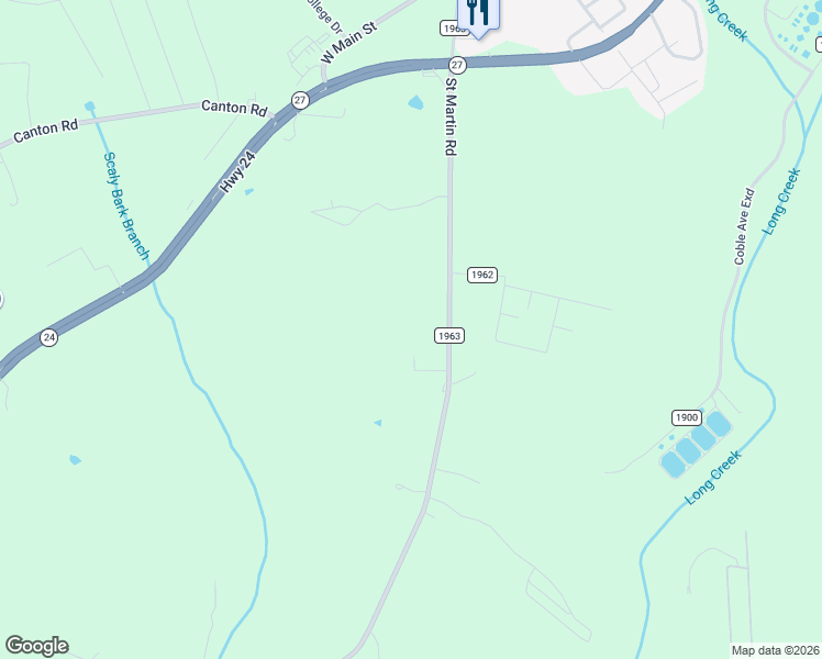 map of restaurants, bars, coffee shops, grocery stores, and more near 24535 Saint Martin Road in Albemarle