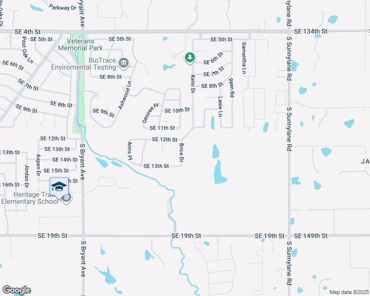 map of restaurants, bars, coffee shops, grocery stores, and more near 1312 Brice Drive in Moore