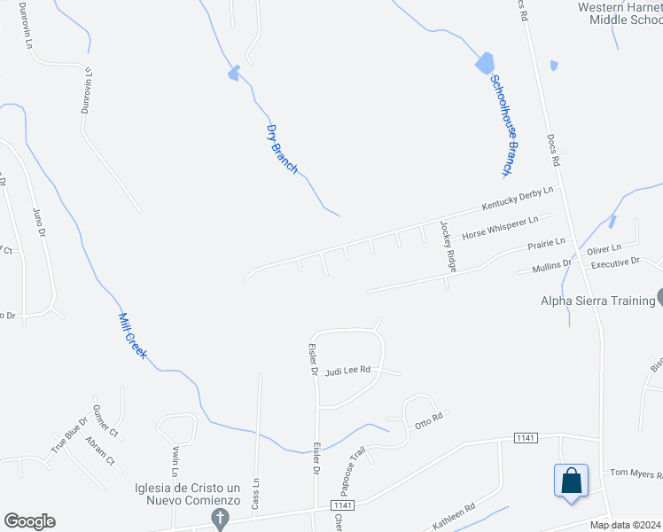 map of restaurants, bars, coffee shops, grocery stores, and more near 41 Bridle Creek Drive in Lillington