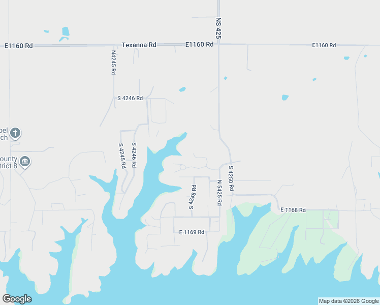 map of restaurants, bars, coffee shops, grocery stores, and more near 116500 South 4249 Road in Eufaula