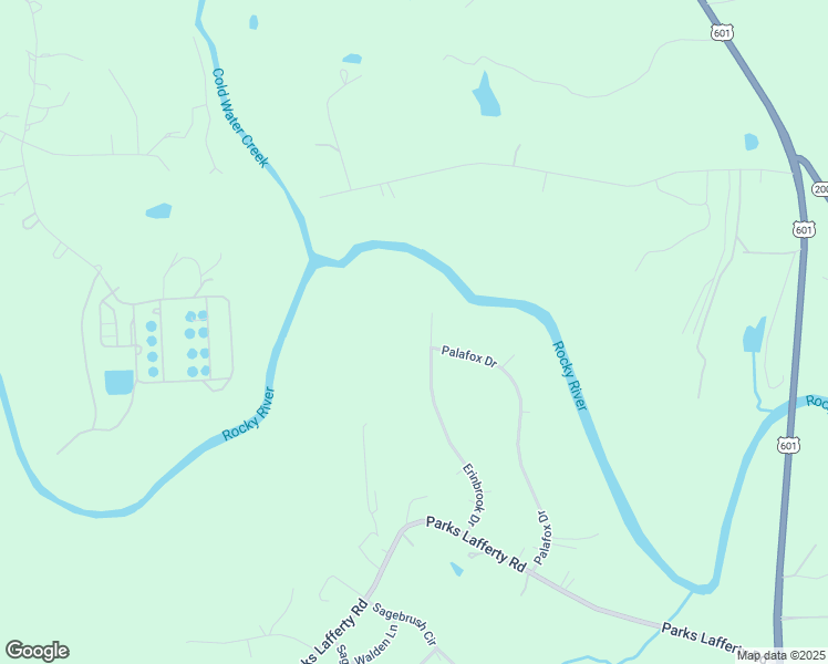 map of restaurants, bars, coffee shops, grocery stores, and more near 6600 Erinbrook Drive in Concord