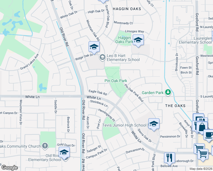 map of restaurants, bars, coffee shops, grocery stores, and more near 9405 Huntsman Oak Court in Bakersfield
